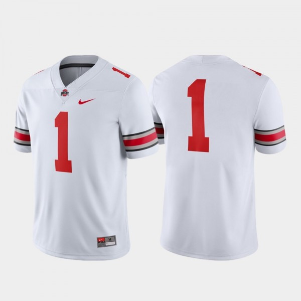 Ohio State Buckeyes #1 Game Mens College Football Jersey - White